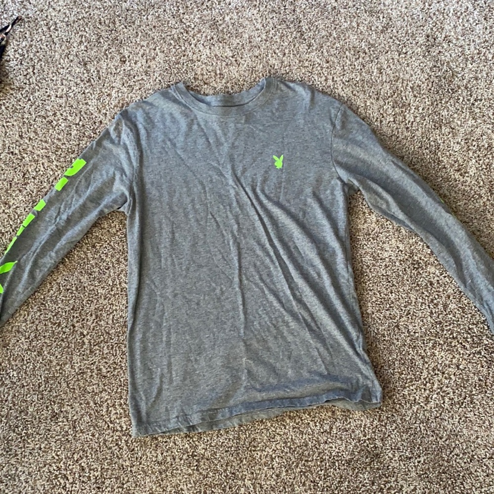 grey play boy long sleeve shirt